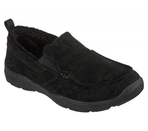 Pánské Pantofle Skechers Relaxed Fit: Harper - Purcell Černé | SBWTJYC-29