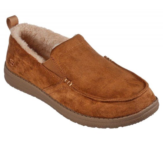 Pánské Pantofle Skechers Relaxed Fit: Melson - Willmore Hnědé | LMWATGO-18