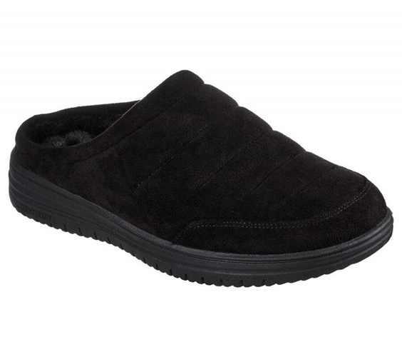 Pánské Pantofle Skechers Relaxed Fit: Murette - Garvanza Černé | HRDIJLO-89