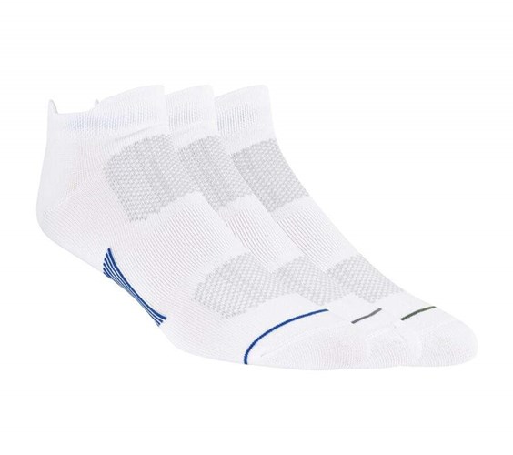 Pánské Ponožky Skechers Low Cut Mesh Top Performance - 3 Pack Bílé | DSZXAOJ-59