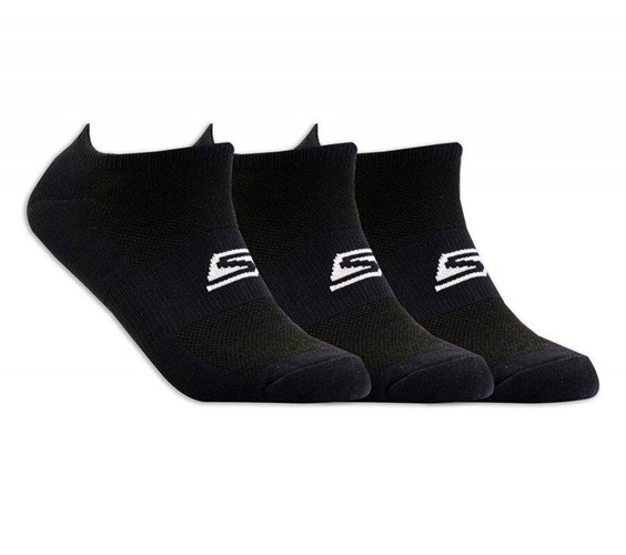 Pánské Ponožky Skechers No Show Stretch - 3 Pack Černé | SZRKPIE-59