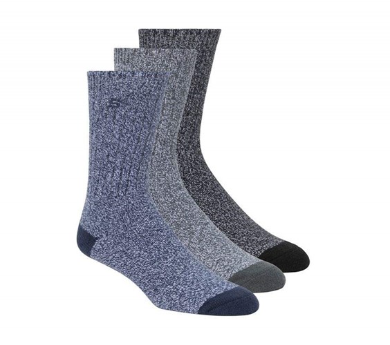 Pánské Ponožky Skechers Super Soft Boot Crew - 3 Pack Tmavě Blankyt Šedé | IRYZTQE-34