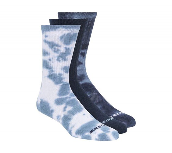 Pánské Ponožky Skechers Tie-Dye Crew - 3 Pack Blankyt | DLZGPQA-30