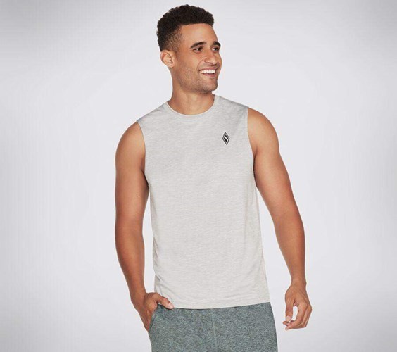 Pánské Tank Tops Skechers Apparel On the Silniční Muscle Šedé | DICXKUO-60