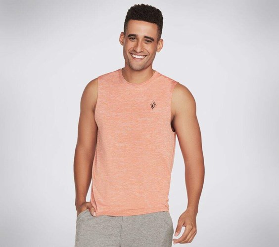 Pánské Tank Tops Skechers Apparel On the Silniční Muscle Oranžové | QXTJCHU-27