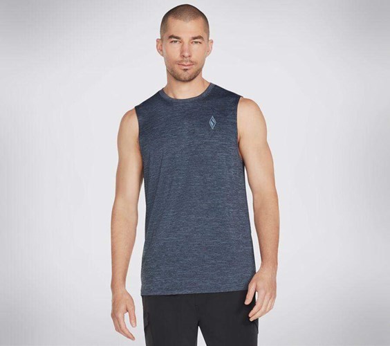 Pánské Tank Tops Skechers Apparel On the Silniční Muscle Tmavě Blankyt | YGLVDWT-05