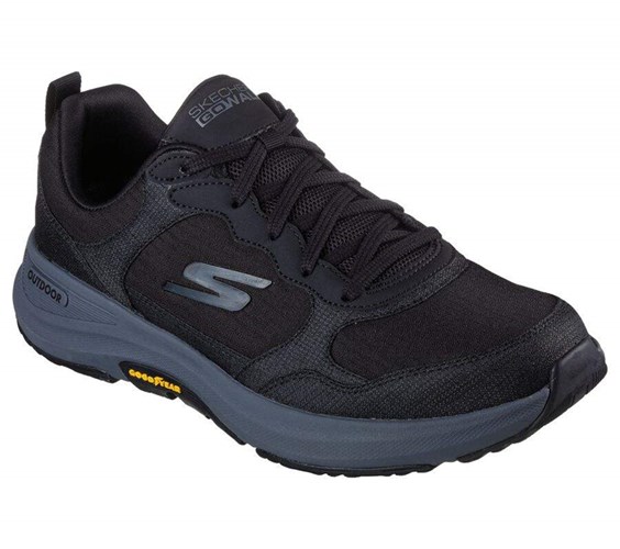 Pánské Tenisky Skechers GO WALK Outdoorové - Woodcrest Černé Šedé | HKLQNYP-95