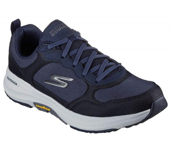 Pánské Tenisky Skechers GO WALK Outdoorové - Woodcrest Tmavě Blankyt | LTFBHPZ-49