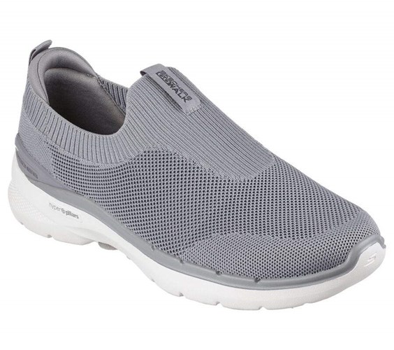 Pánské Trekové Boty Skechers GO WALK 6 - Warnock Šedé | VEKISGU-85