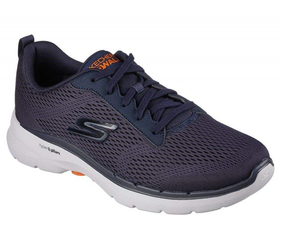 Pánské Trekové Boty Skechers GO WALK 6 - Avalo Tmavě Blankyt | XWBJYER-25