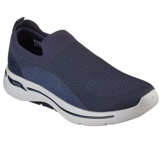 Pánské Trekové Boty Skechers GO WALK Arch Fit - Seltos Tmavě Blankyt | GHFABPK-70