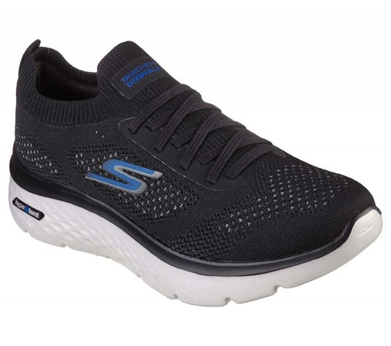 Pánské Trekové Boty Skechers GO WALK Hyper Burst Černé Šedé | JDEWAPR-49