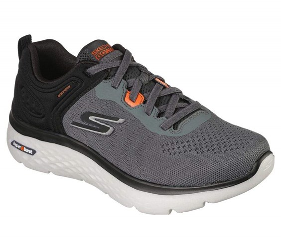 Pánské Trekové Boty Skechers GO WALK Hyper Burst Šedé Černé | OZCHLJN-97