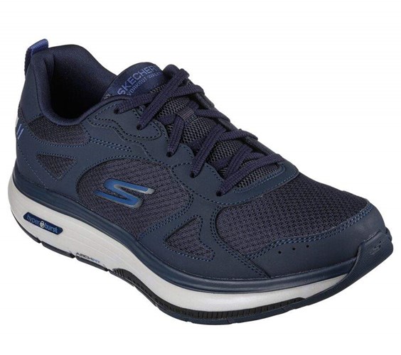 Pánské Trekové Boty Skechers GO WALK Workout Walker Tmavě Blankyt | LOJPFRU-38