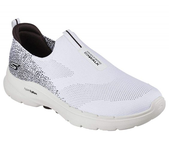 Pánské Trekové Boty Skechers GOwalk 6 Bílé Černé | RYNIOGQ-63