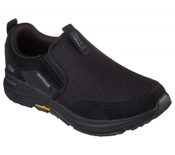 Pánské Trekové Boty Skechers GOwalk Outdoorové - Andes Černé | PTRQCFL-07