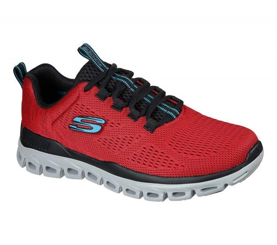 Pánské Trekové Boty Skechers Glide-Step - Fasten Up Červené Černé | FEYPQJO-70