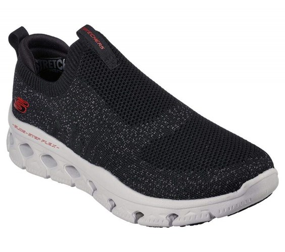 Pánské Trekové Boty Skechers Glide-Step Flex Černé Bílé | URAYKNF-03