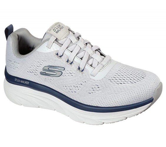 Pánské Trekové Boty Skechers Relaxed Fit: D'Lux Walker - Commuter Šedé Tmavě Blankyt | AUSEXRZ-46