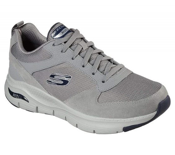 Pánské Tréninkové Boty Skechers Arch Fit - Servitica Šedé | HWSXJBI-89