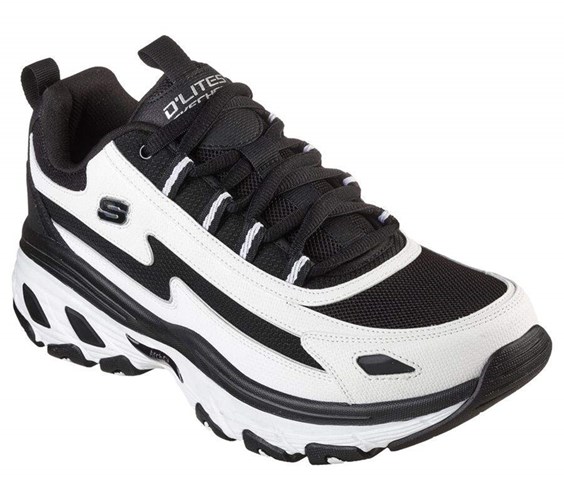 Pánské Tréninkové Boty Skechers D'Lites Arch Fit Bílé Černé | HGTLEUI-65