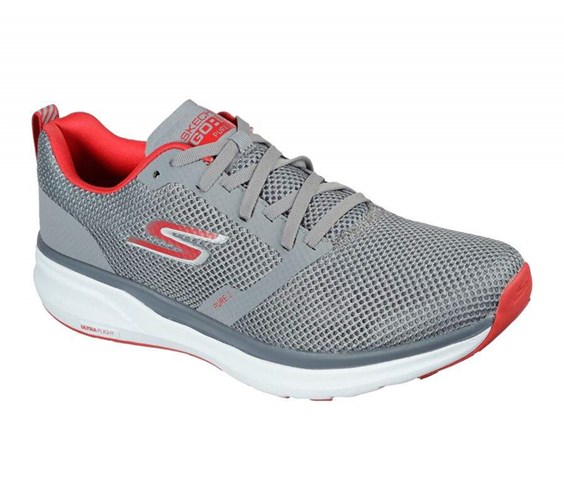 Pánské Tréninkové Boty Skechers GOrun Pure 2 - Axis Šedé Červené | VHBKYSP-37