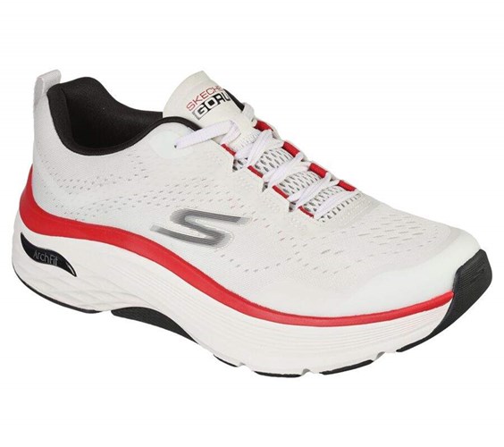 Pánské Tréninkové Boty Skechers Max Cushioning Arch Fit Bílé Černé | VDNXSPB-40