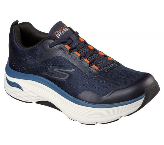 Pánské Tréninkové Boty Skechers Max Cushioning Arch Fit Tmavě Blankyt Oranžové | WNDLSUX-79