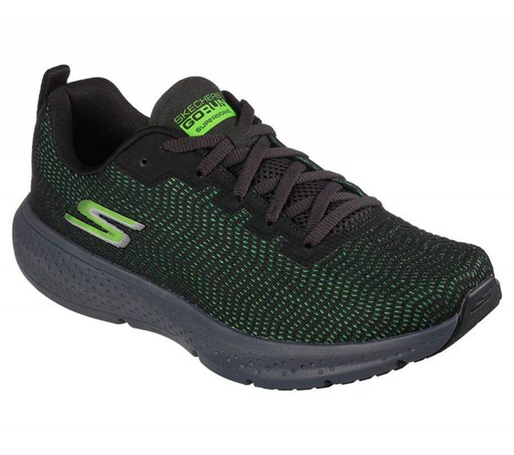 Pánské Tréninkové Boty Skechers Relaxed Fit®: GO RUN® Supersonic Černé Zelene | IOLAEGC-45