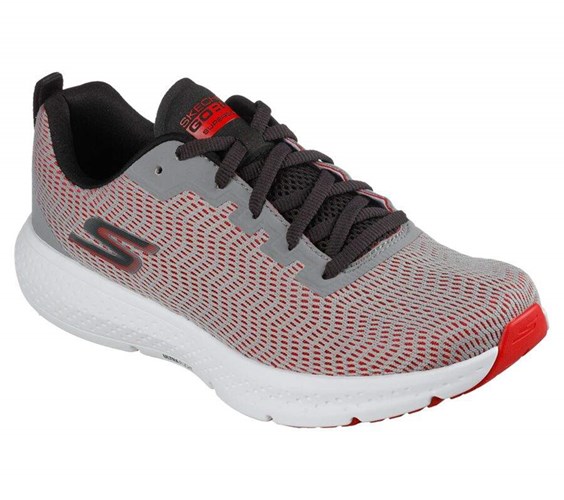 Pánské Tréninkové Boty Skechers Relaxed Fit®: GO RUN® Supersonic Šedé Červené | XGZMQDF-92