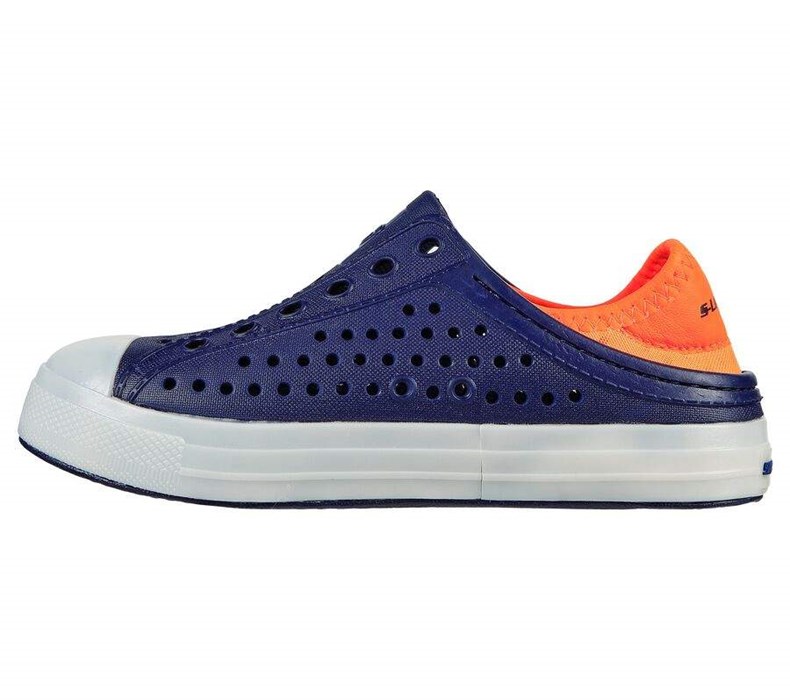 Chlapecké Mokasíny Skechers Guzman - Flash Tmavě Blankyt Oranžové | EHQVJNB-20