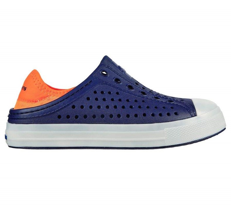 Chlapecké Mokasíny Skechers Guzman - Flash Tmavě Blankyt Oranžové | EHQVJNB-20