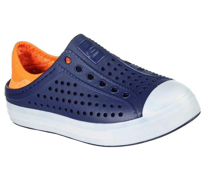 Chlapecké Mokasíny Skechers Guzman - Flash Tmavě Blankyt Oranžové | EHQVJNB-20