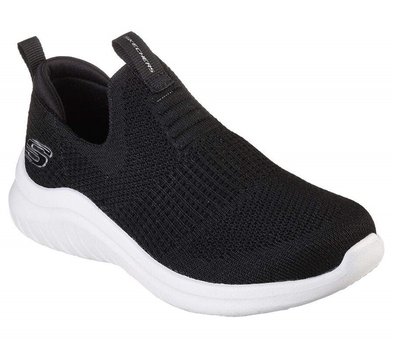 Chlapecké Mokasíny Skechers Ultra Flex 2.0 - Mirkon Černé Bílé | YUIZOJS-40