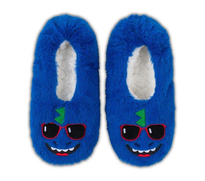 Chlapecké Ponožky Skechers Cool Dino Pantofle - 1 Pack Blankyt | ETQVYGA-32