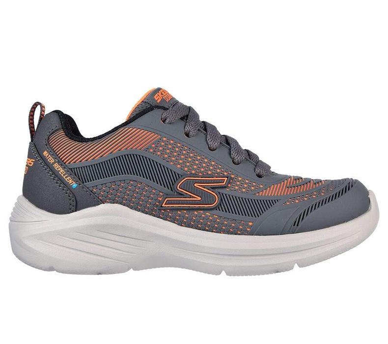 Chlapecké Tenisky Skechers Hyper-Blitz - Aqua-Tronix Šedé Oranžové | EDPKSCU-26