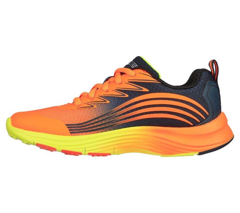 Chlapecké Tenisky Skechers Razor Grip - Sonictron Oranžové Tmavě Blankyt | CTYASBP-31