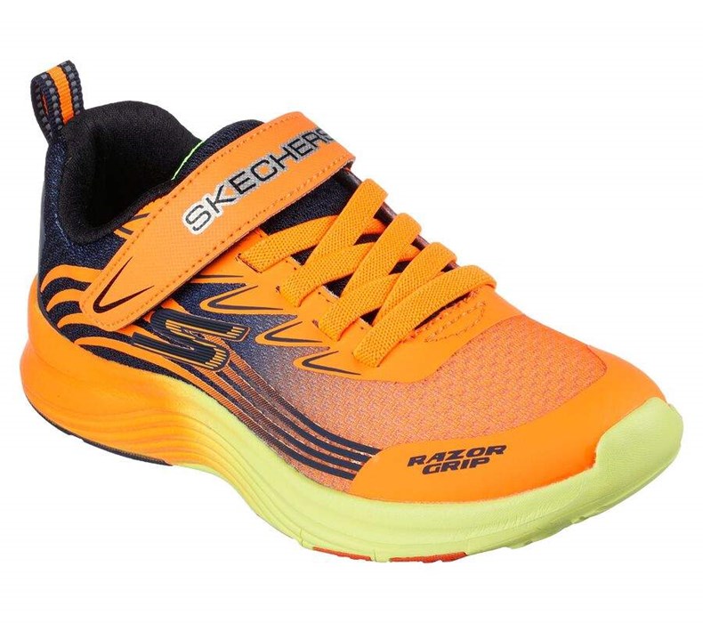 Chlapecké Tenisky Skechers Razor Grip Oranžové Tmavě Blankyt | VTYFKQX-46