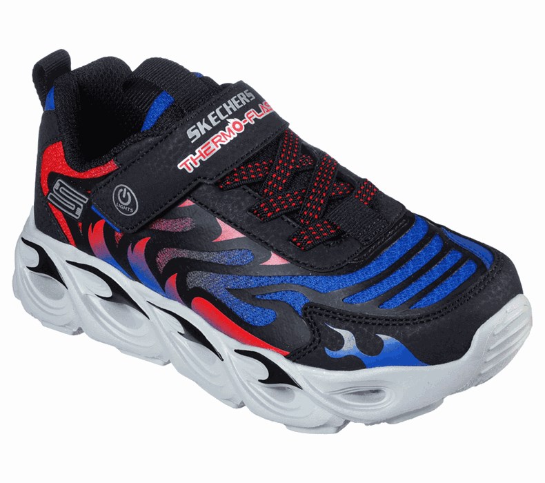 Chlapecké Tenisky Skechers S Lights: Thermo-Flash Černé Červené Blankyt | BDUXKTJ-02