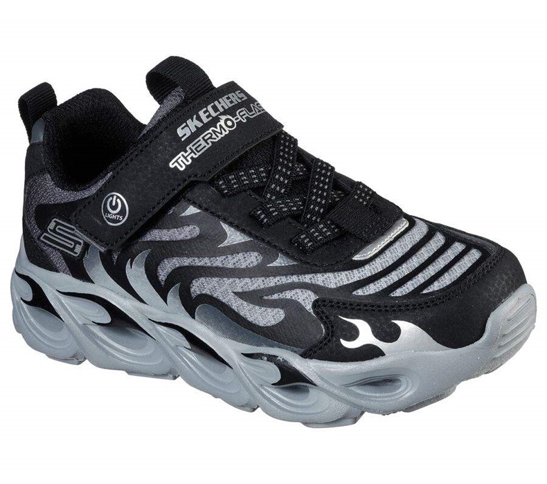 Chlapecké Tenisky Skechers S Lights: Thermo-Flash Černé Šedé | LNWQOGH-95