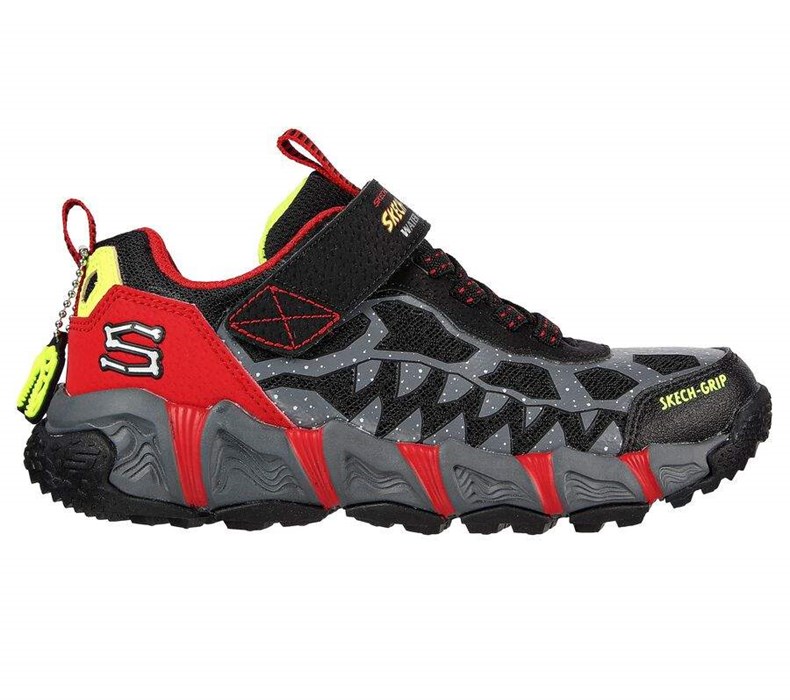 Chlapecké Tenisky Skechers Velocitrek - Dino Quest Černé Červené | WDLZBJG-69