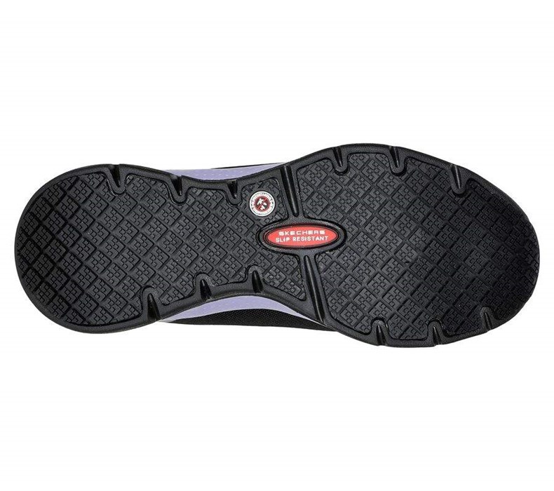 Dámské Bezpečnostní Boty Skechers Arch Fit SR - Evzan Černé Fialové | HMTCLEO-36