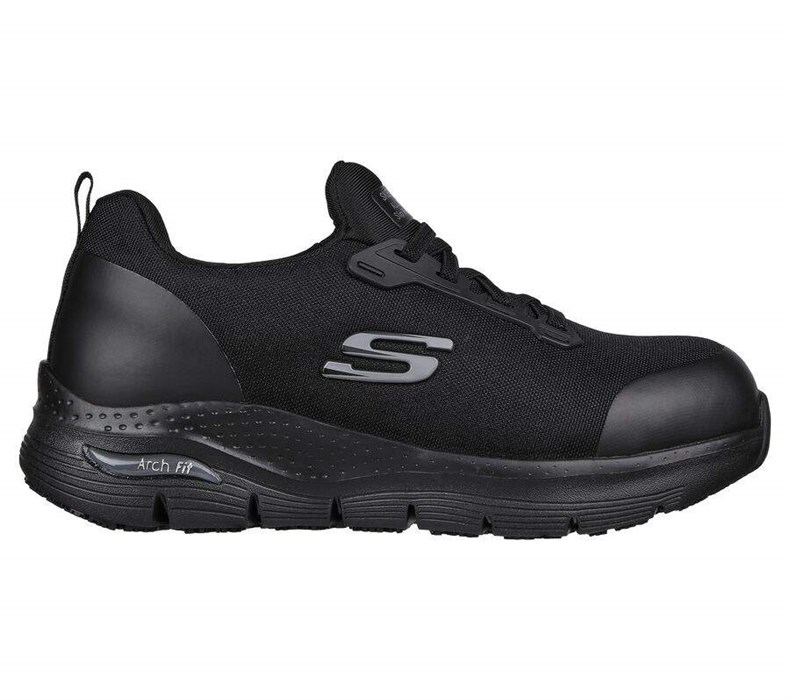 Dámské Bezpečnostní Boty Skechers Arch Fit SR - Evzan Černé | NIRDZEY-62