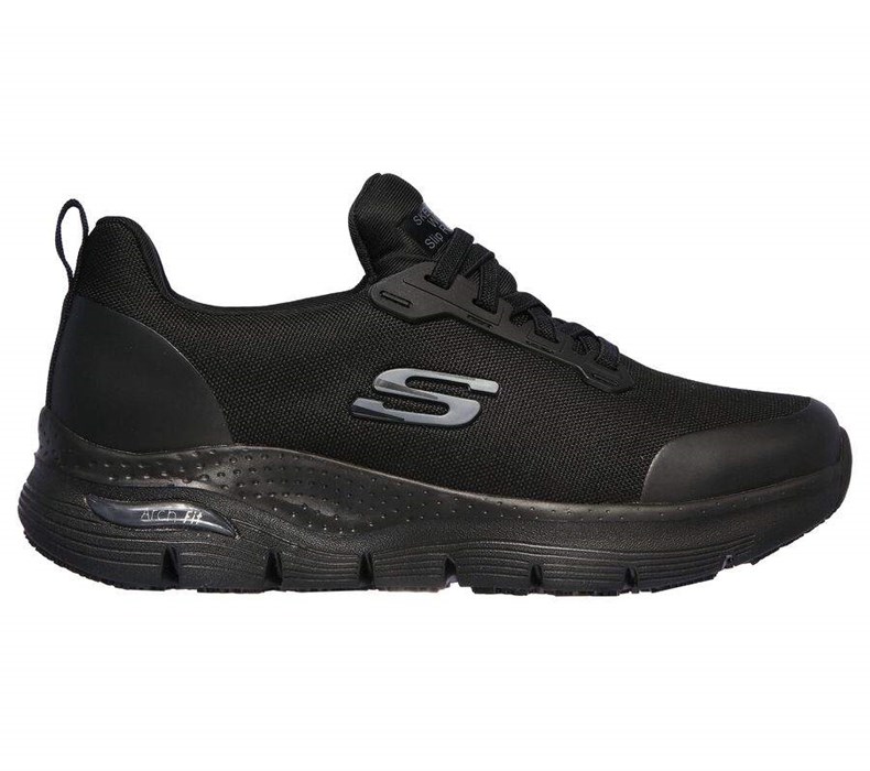 Dámské Bezpečnostní Boty Skechers Arch Fit SR - Virmical Černé | UBWGHOQ-31