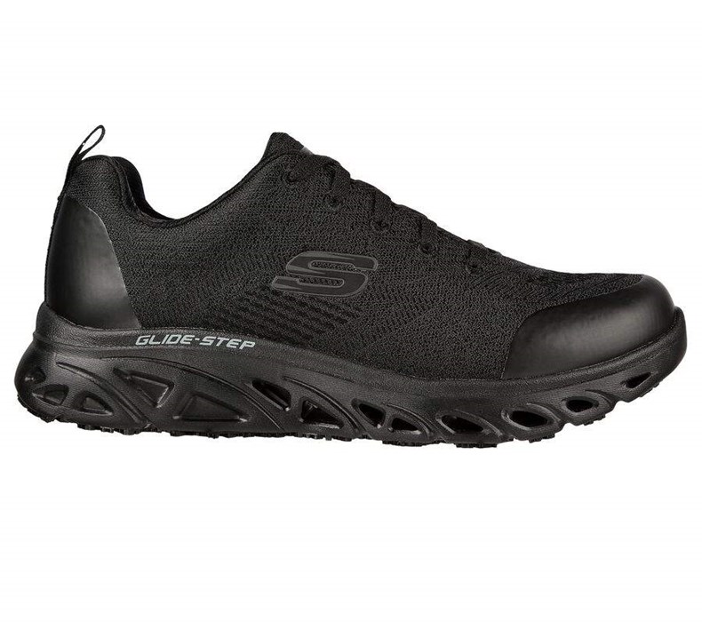 Dámské Bezpečnostní Boty Skechers Relaxed Fit: Glide-Step SR Černé | QINFSZR-90