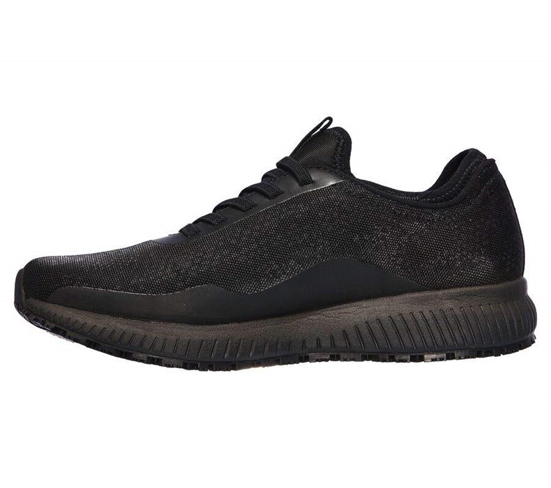 Dámské Bezpečnostní Boty Skechers Relaxed Fit: Squad SR - Glistle Černé | QWBPYEL-04