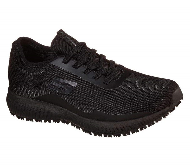 Dámské Bezpečnostní Boty Skechers Relaxed Fit: Squad SR - Glistle Černé | QWBPYEL-04