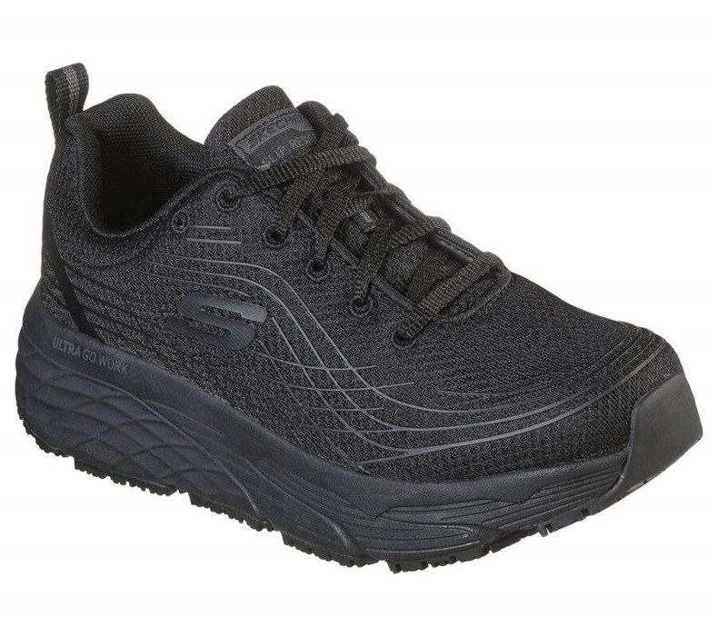 Dámské Bezpečnostní Boty Skechers Relaxed Fit: Max Cushioning Elite SR Černé | RNHWFYO-49