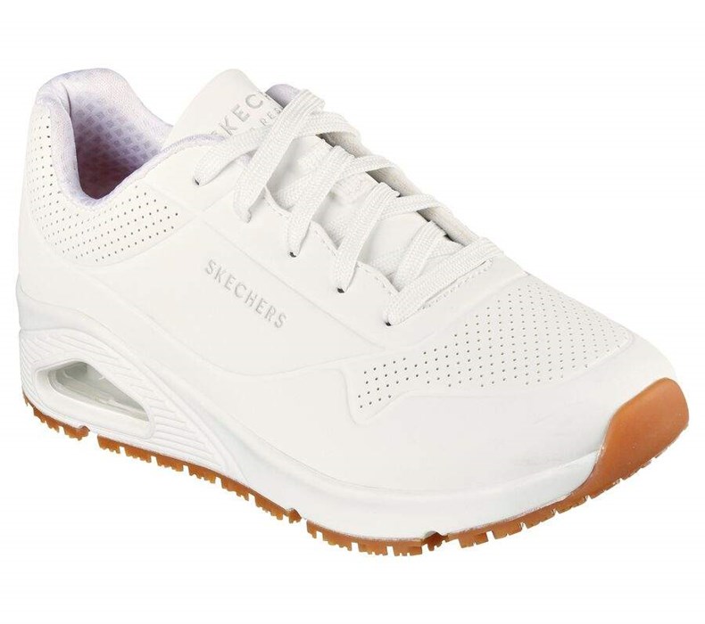 Dámské Bezpečnostní Boty Skechers Relaxed Fit: Uno SR Bílé | UTQWYOK-75