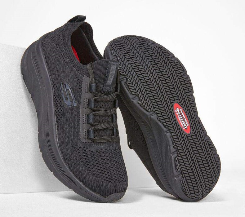 Dámské Bezpečnostní Boty Skechers Relaxed Fit: D'Lux Walker SR - Ozema Černé | YHGQIKE-73